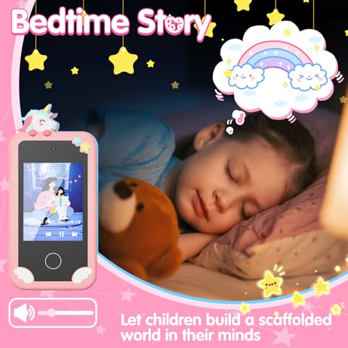 Kids Smart Phone for Girls, 2.8\" Touchscreen Play Phone with 32G SD Card, Dual Camera, Puzzle Game, Music Player, Christmas Birthday Gifts for Kids Age 3-12 Pink