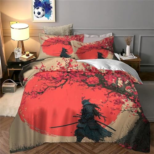 Parure de lit samouraï en microfibre douce et résistante avec zip - 6