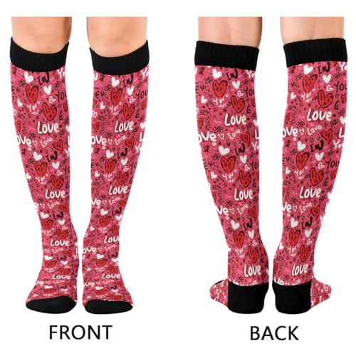 Image of Pigsaly Womens Compression Socks Yellow Stars Funny Brown Capybara Knee High Socks Athletic Tube Sock Outdoor Sport Socks