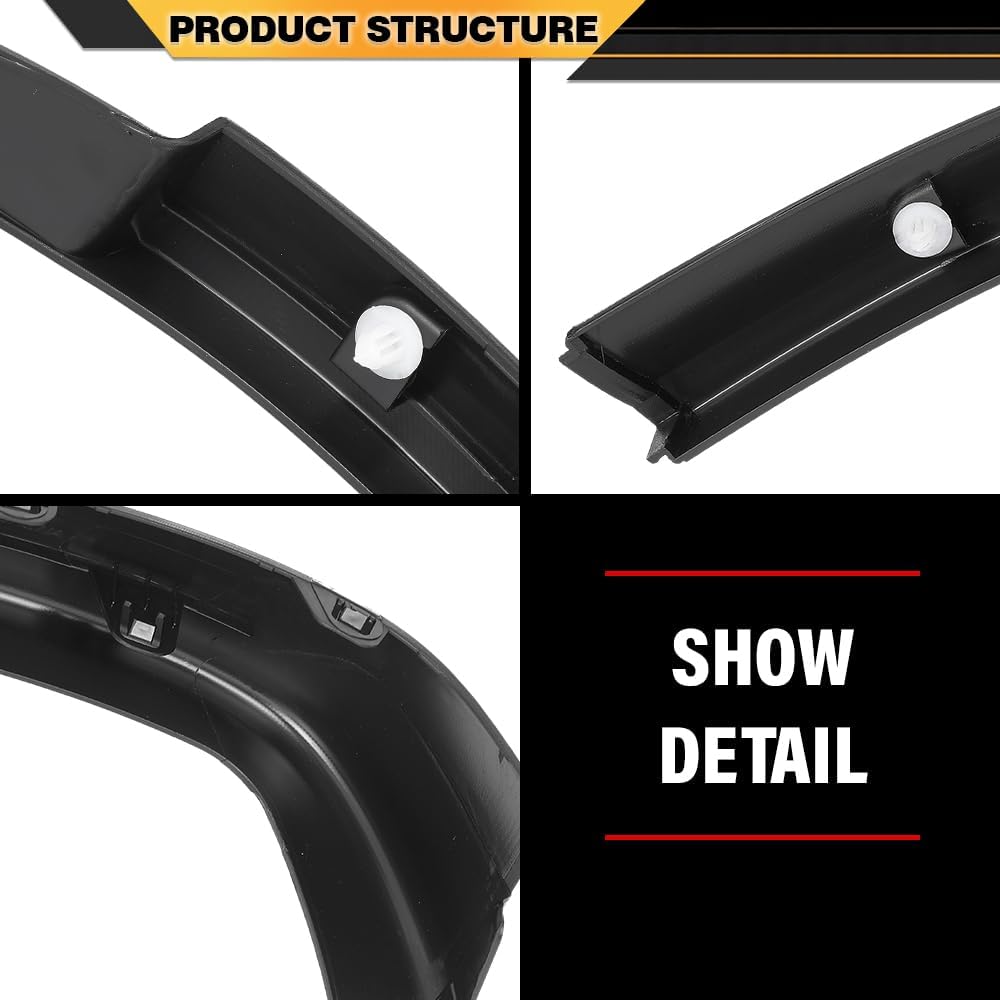 Rear Right Fender Wheel Flare Molding Trim Arch 1PC Compatible with Tesla Model X 2016-2023 Black 1035291-00-E, 103529100E