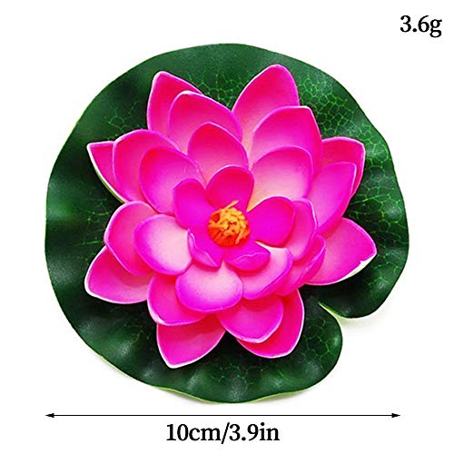 4 Pcs Water Feature Artificial Lotus Floating Pond Planter Realistic Water Lily Fountain Waterproof Landscape Plants Decoration 10cm (As Shown 1) – Bild 4