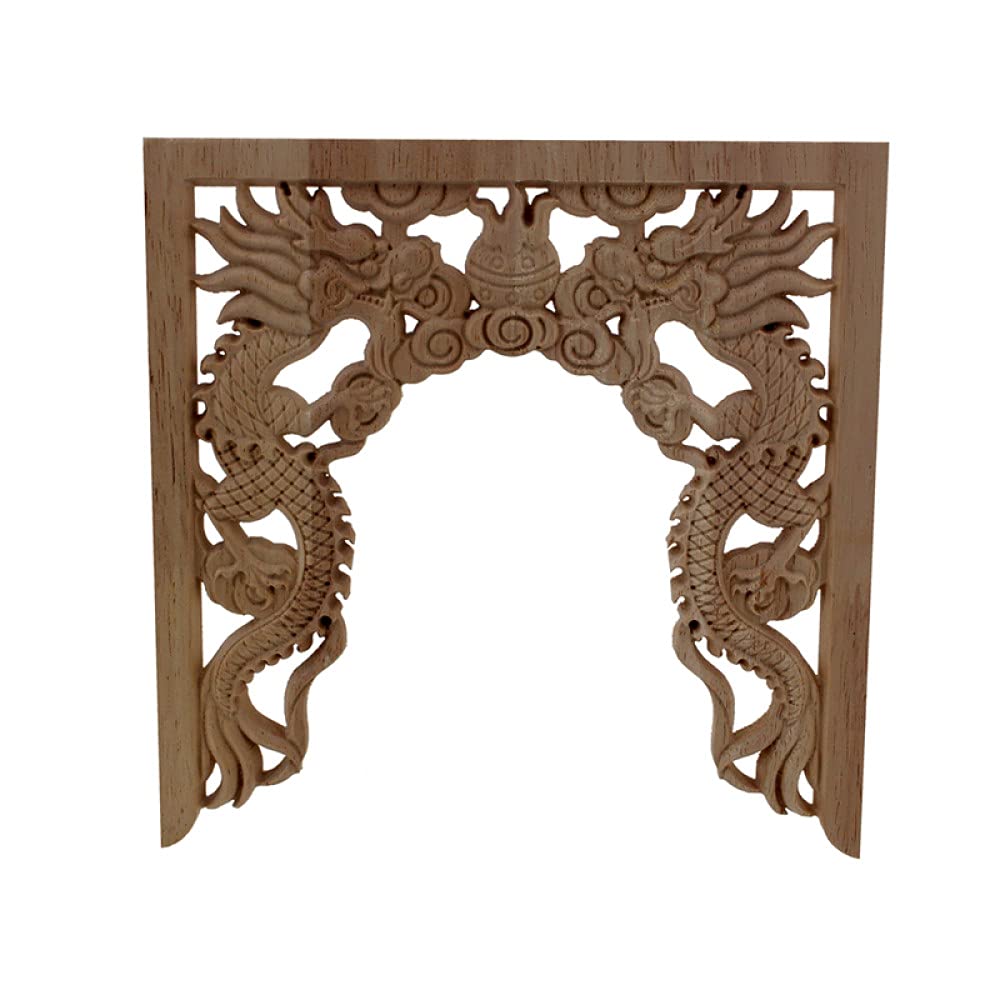 Applique angle en bois sculpté 20x20 cm pour décoration de meuble ancien