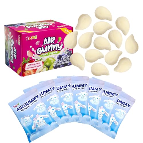 Image of Soft & Chewy Candies 7 Packs, Marshmallows Gummies Candy Bulk, Sweet & Sour Chews Candy Gummy Net 350g, Natural Dyes & Flavors, Major Allergy Friendly, Individually Wrapped Fruity Snack Packs (Yogurt)
