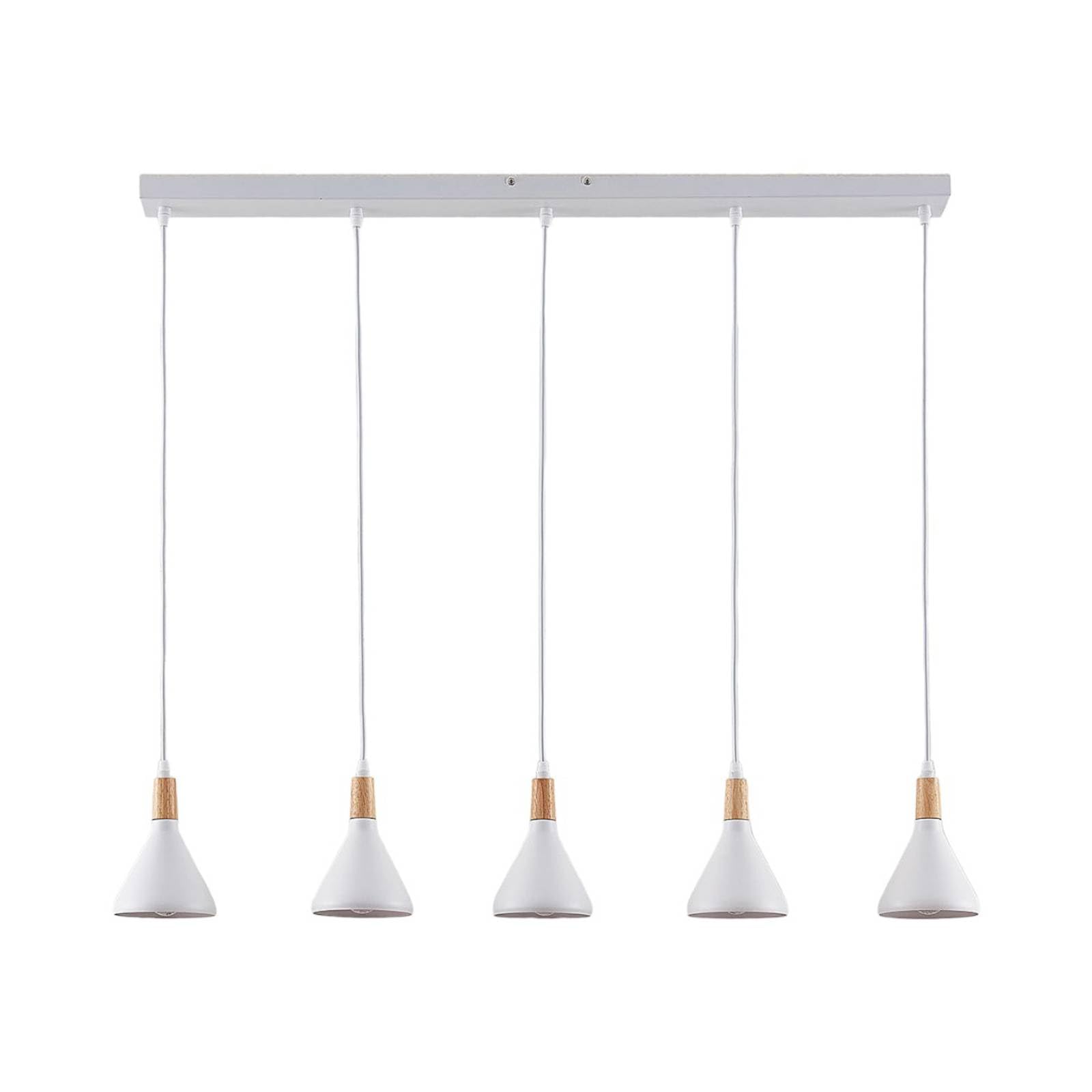 Lindby Ceiling Light Arina dimmable (Modern) in White Made of Metal for e.g. Living Room & Dining (5 Light Sources, E14) from Pendant Lighting lamp Hanging Ceiling
