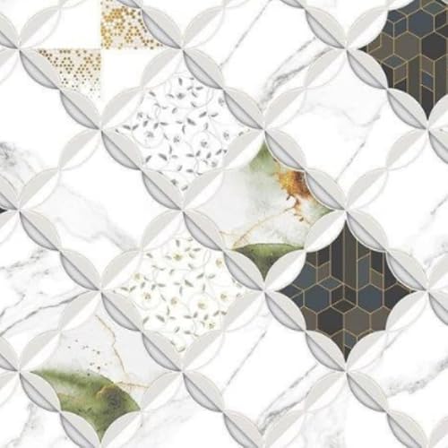 MLF MK Glossy Satvario Decor 24x48 Porcelain Tile image