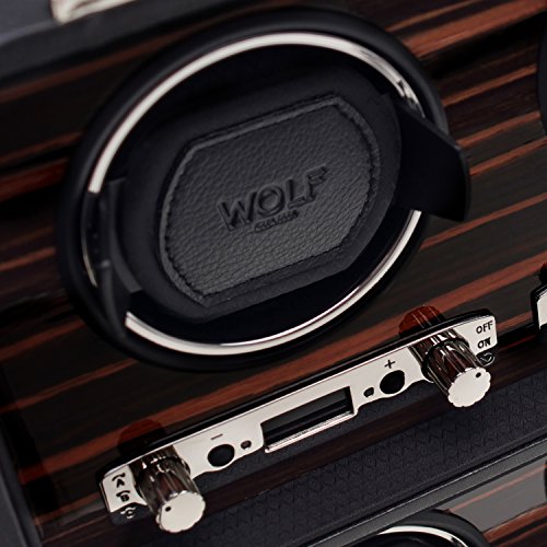 Wolf 459256 Roadster 6 Piece Watch Winder With Cover, Black #TOP6