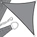 KESSER® Sonnensegel Sonnenschutz Windschutz | HDPE Gewebe | wasserabweisend & windabweisend | Dreieck 5x5x5m | 5-Fach quer vernäht robust & stabil Schattenspender Garten Balkon Terrasse Grau