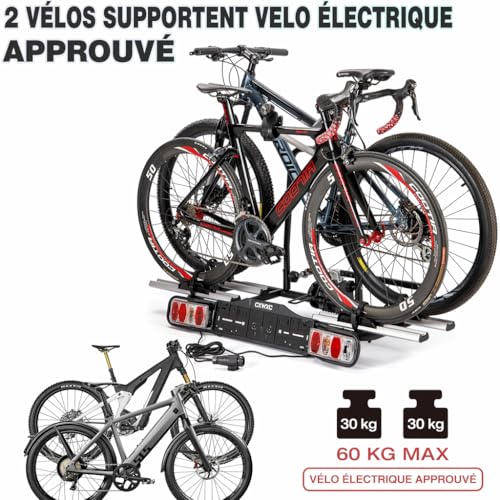 Porte vélo électrique pour attelage de remorque spécial VAE - 2