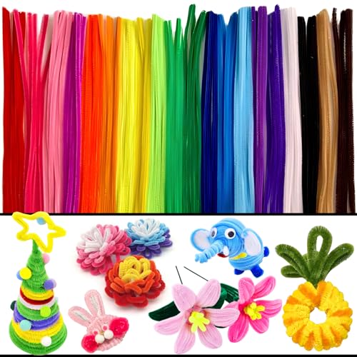 Limpiadores de tuberías para manualidades: crea adornos de Navidad únicos con 400 tallos de chenilla