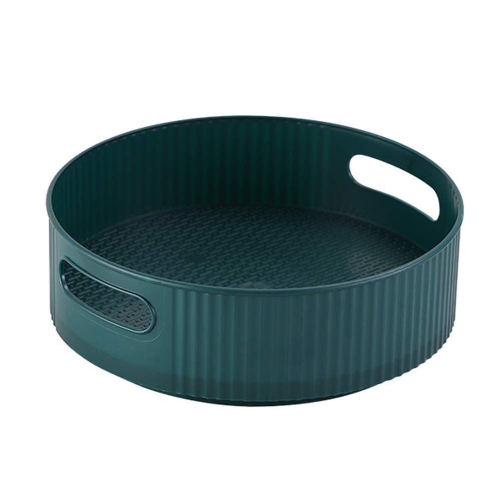 ZYYX Turntable Condiment Holder, Plastic Rotatable Kitchen Organizer Tray, Round Spinning Spice Storage Rack, For Seasoning Pantry Cabinet
