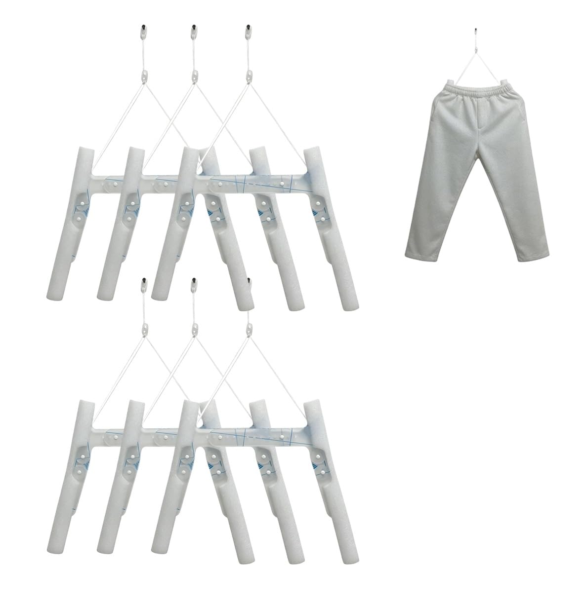 Transparent Mannequin Hangers, Invisible Hang Acrylic Dress Form, Adjustable & Detachable Clear Clothes Rack for Retail Boutique Photography Shows Wardrobe(6pcs)