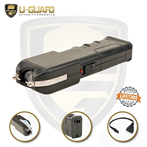 Self-Defense Weapons Kit Electric Stun Gun Pepper Spray Keychain Combo - Includes Heavy Duty Police Rechargeable Stun Gun With Flashlight & Enforcement Grade Pepper Spray Key Chain For Women Or Men #TOP3