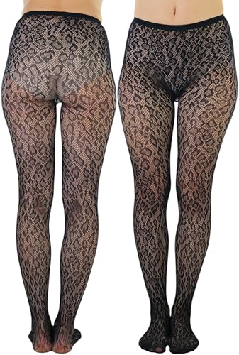 Image of ToBeInStyle Women's Vibrant Multicolor Animal Print Pantyhose Assorted Hosiery
