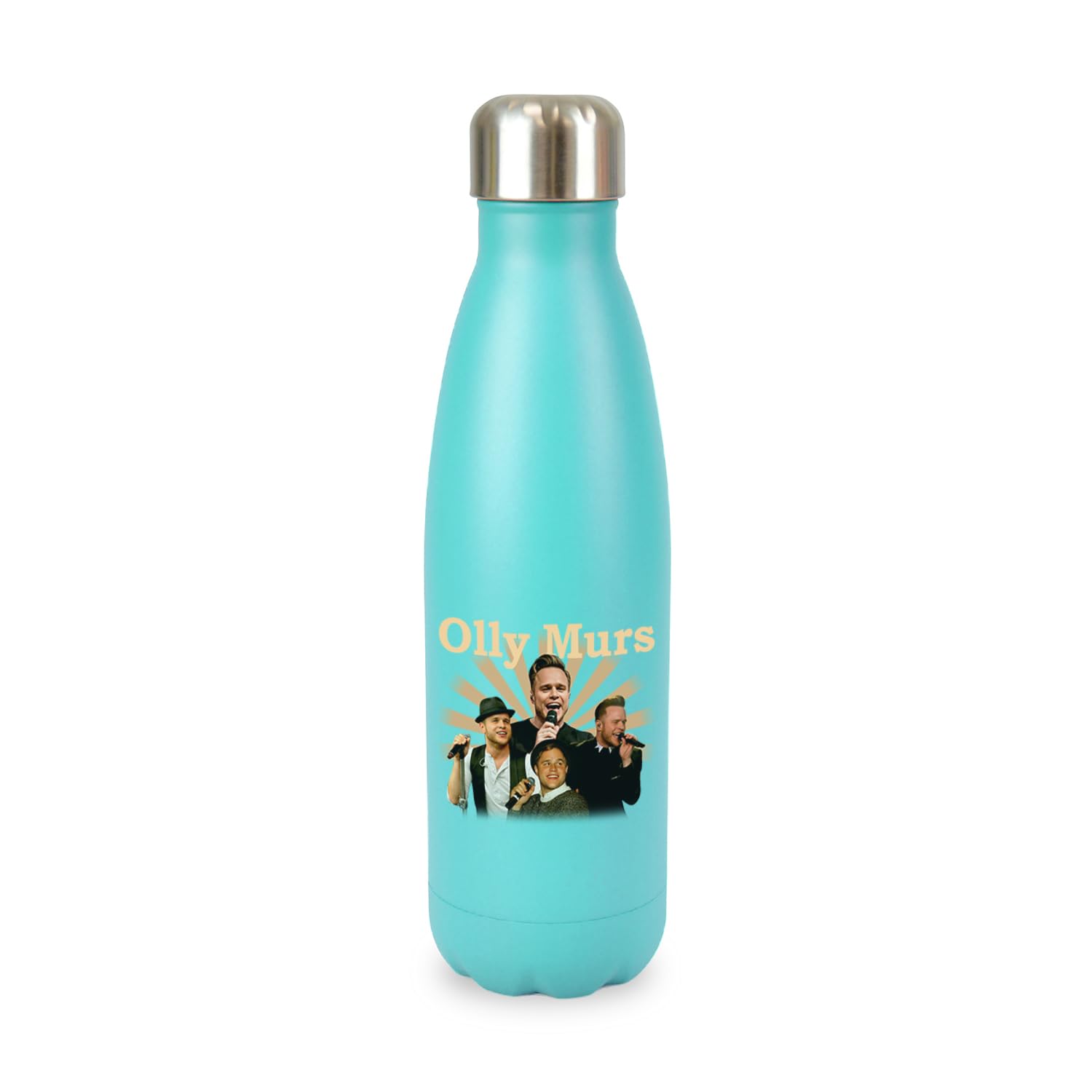 New Spirit Original Olly Murs screw top lid stainless steel water bottle drinks cup water bottle refill cute fun explore travel