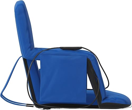 Miniatura 8 de Flash Furniture Asiento para estadio Malta con respaldo y asiento calefactados, 6 posiciones reclinables, silla portátil con correas de mochila,