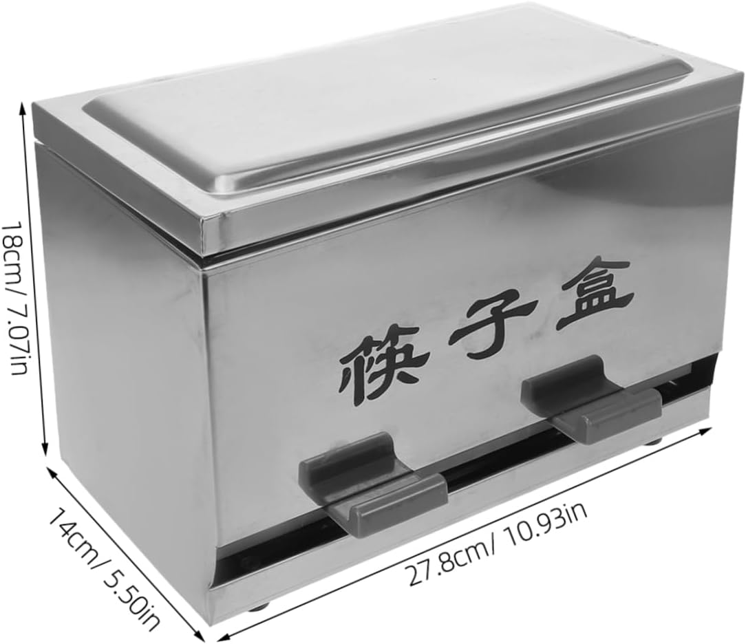 SOLUSTRE Storage Holder Stainless Steel Chopstick Case Chopsticks Dispenser Kitchen Utensil Holder Sturdy