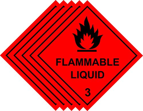 Image of Hazchem Diamond Warning Sign | Self-Adhesive Sticker | 100x100mm | ISO Compliant | Screen Printed | PROFILESIGNS.CO