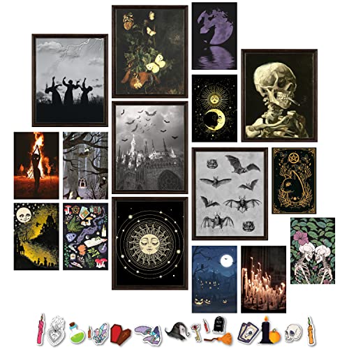 97 Decor Witchy Decor Aesthetic - Witch Decor Bedroom, Gothic Wall Decor, Spooky Home Decor, Art Goth Room Decor, Wiccan Pictures Print, Vintage Halloween Witches Posters Collage (8X10 Unframed) #TOP14