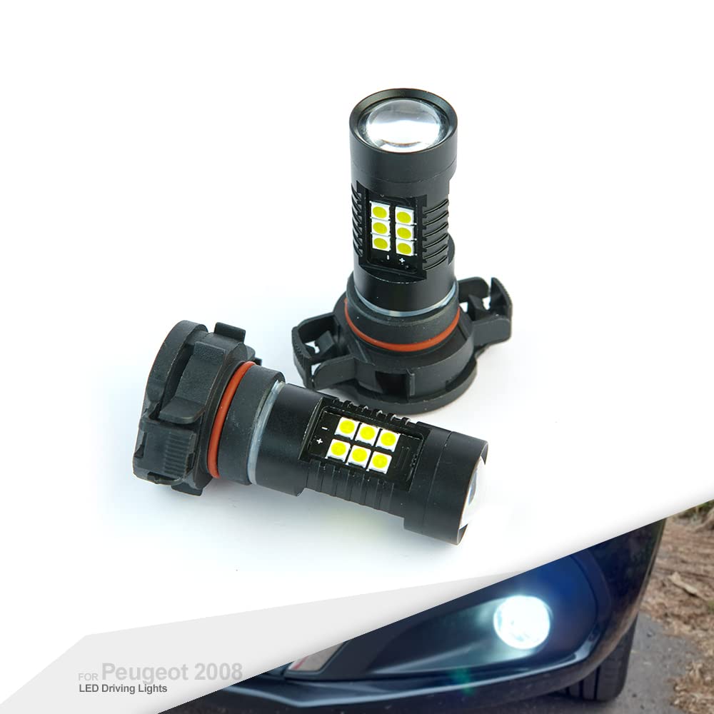 Ampoules LED H16 21W - Blanc 6000K, Pour Feux Diurnes Ou Antibrouillard, Voiture, Camion, Moto
