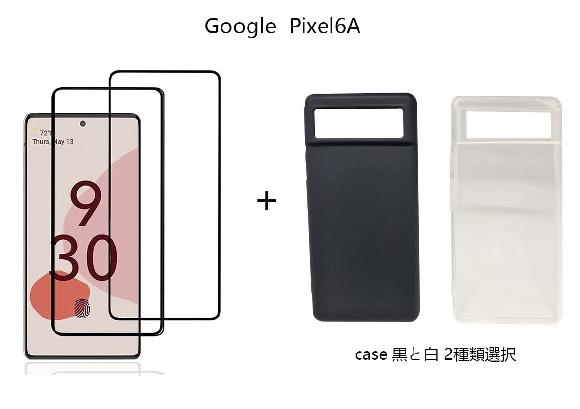 Amazon | Google Pixel6A 携帯保護用 スマホケースと透明強化ガラス
