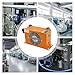 DYRABREST Hydraulic Oil Cooler, 60LPM Air Cooled Radiator, 12V DC All-Copper Motor, 2300Kcal/H Cooling Capacity, Compact for Industrial, Marine, Vehicle Systems (Orange)