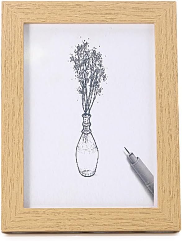 Wood Hollow Photo Frame Simple Photo Living Room Creative Photo Hanging Picture Family Photo Frame Table(7 inch)