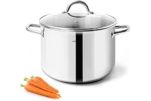 HOMICHEF Small Stock Pot 4 Quart Stainless Steel - 4 Qt Pot...