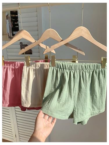 Image of MakeMeChic Women's 3 Pack Linen Shorts Gingham Striped Beach Shorts