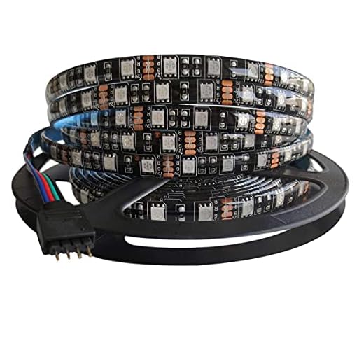 5M Black PCB 5050 RGB LED Strip Waterproof IP65 300 SMD Black PCB Board DC 12V Flexible Light