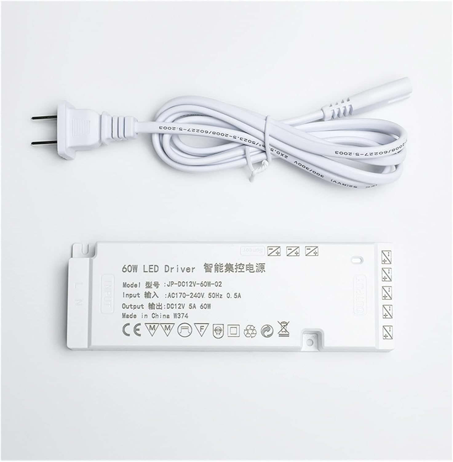 Cabinet Wardrobe Light Power Supply 12V1.5A18W Constant Voltage Drive Interface led Cabinet Light Power Supply(02 36W Left Front)