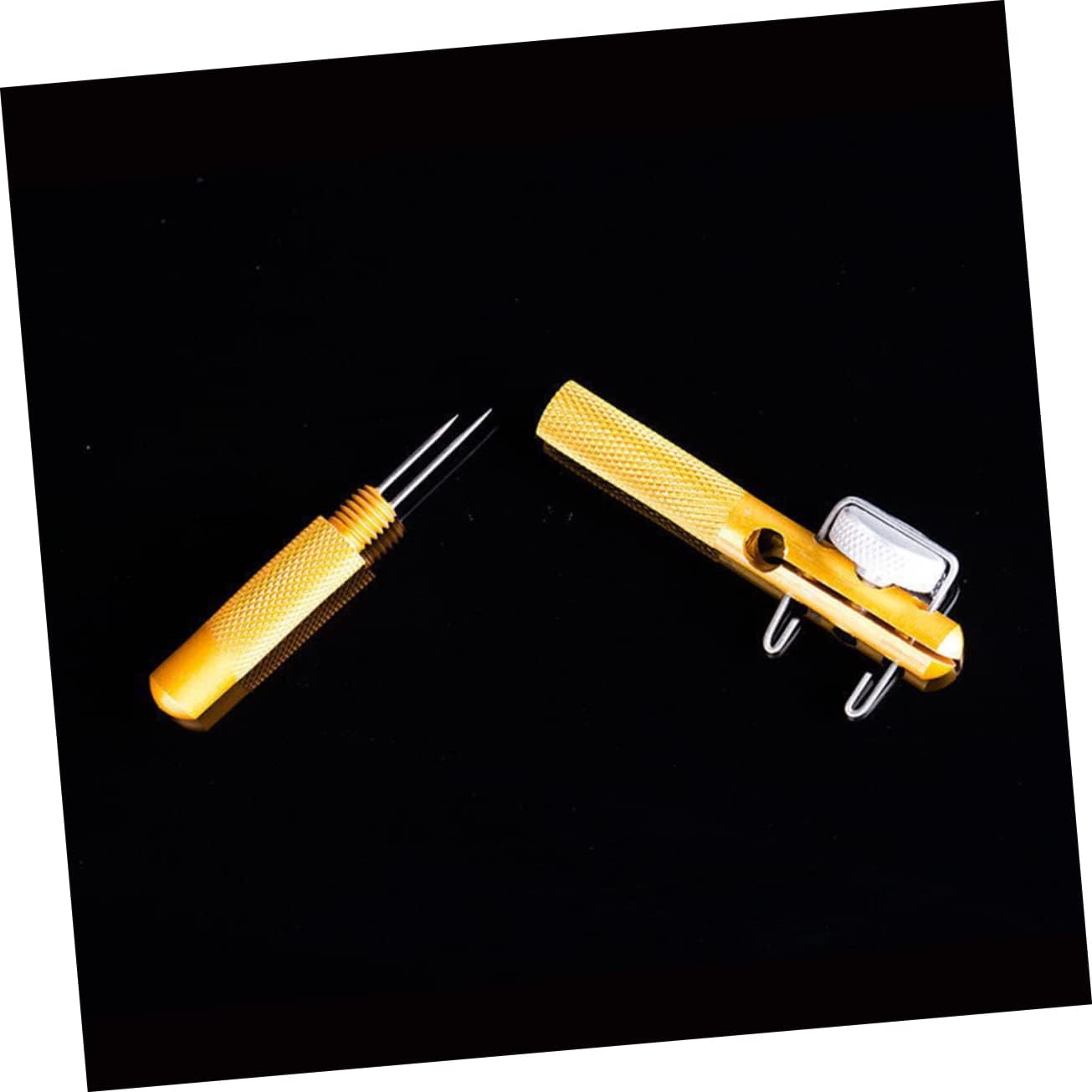2pcs Metal Fly Fishing Accessories Fishing Knot Tying Tool Portable Hook Tying Device Line String Knotter Dehooker