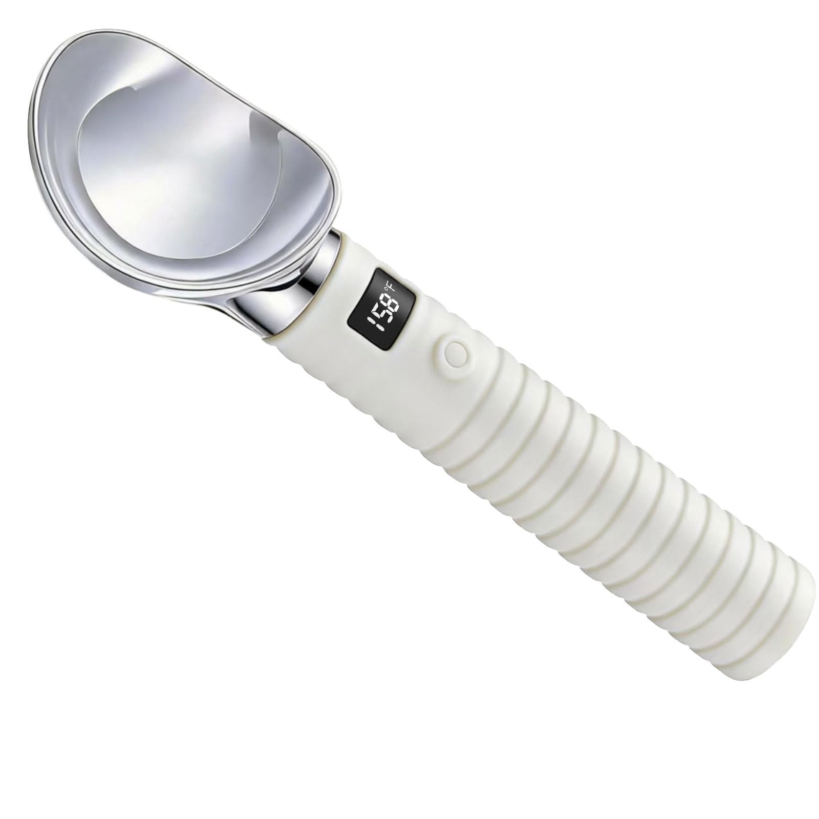 Cuillère à glace électrique avec fonction de réchauffement rapide et panneau LCD pour faire fondre facilement les bonbons réfrigérés Cuillère à crème glacée de qualité alimentaire