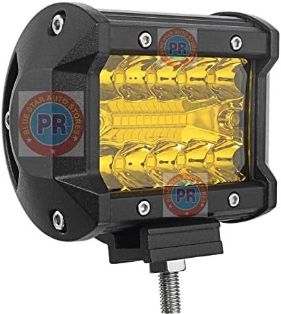 Led Bar/Fog Light/Work Light Bar 20 LED 60 Watt 4 Inch Combo Beam 1 Pc Yellow UniV-ersal Fitting Bikes and Cars UniV-ersal Fitting Bikes & Cars- Compatible with C-hevrolet T-avera Neo