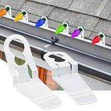 50 Pcs Christmas Light Clips for Outside, Roof Gutter Clips for Hanging Outdoor Lights C7 C9, Multi Functional Universal String Clip Gutter Light Hooks Holiday Lights Clip