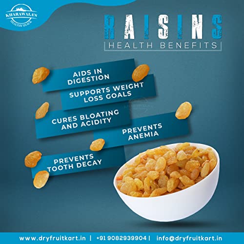 Image of KHARAWALA'S Premium Dried Indian Raisins - Pack of 7 (250gm Each) | Dry Fruits- Indian Kishmish | Rich In Nutiritons