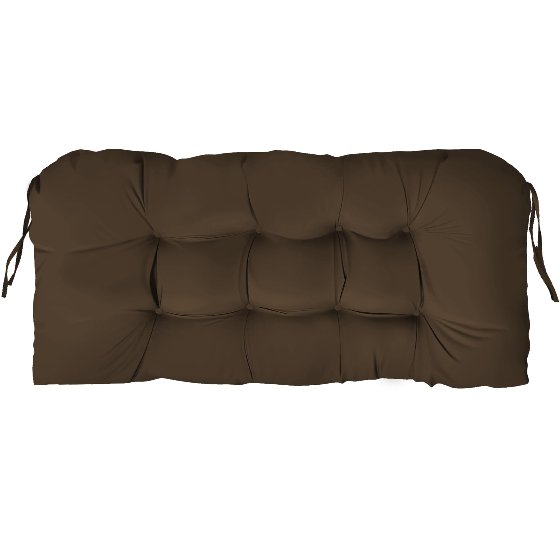Outdoor Bench Cushion 41x19x4 Inch with Ties Loveseat Pads, Brown