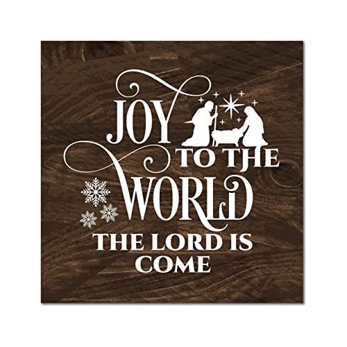 Décoration murale en bois Joy to The World - Plaque maison et chambre