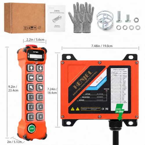 grtowsnu H112 Télécommande Grue Sans Fil 24V 48V 220V (24-264V) 12 Canaux – vue 7