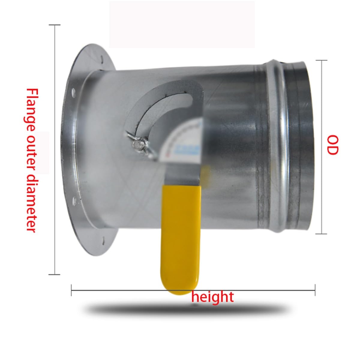 1 Válvula De Control De Volumen De Aire De Brida Única De Acero Inoxidable, Válvula De Tubo Redondo, Mango Manual, Válvula De Aire, Interruptor De Compuerta De Ventilación(76mm)