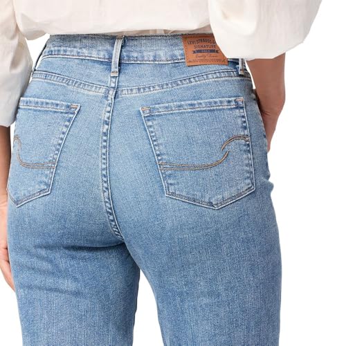 Image of Levi Strauss Signature Gold Women's '03 Essential High-Rise Straight Jeans Stretch Denim (Also Available in Plus)