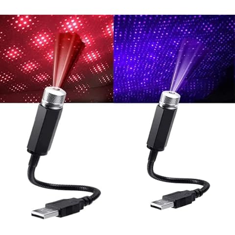 Special Supplies 2 PCS Mini Led Projection Lamp Star Night USB Light,Suitable for Car,Bedroom, Living Room and Party (C) Cover