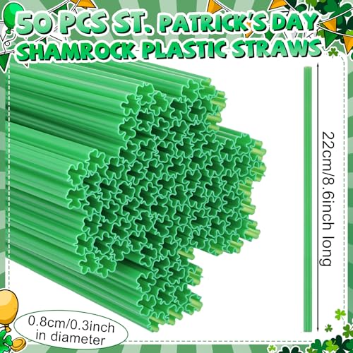 Pitillos plásticos desechables shamrock Pack 50 unidades miniatura 3