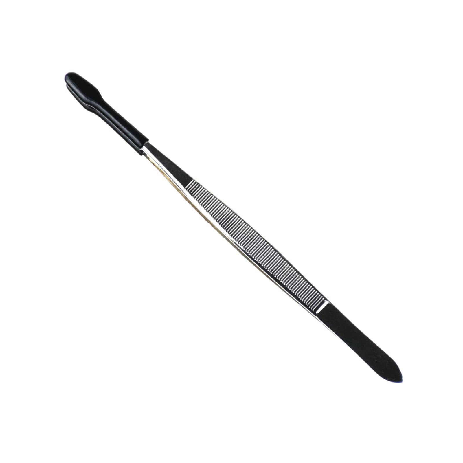 Multi-Function Tweezers with Rubber Tips Coin Tweezers Flat Tip Philately Stamps Collector Tools for Craft Bead Coin Stamp Portable Rubber Tipped Non Marring Flat Tip