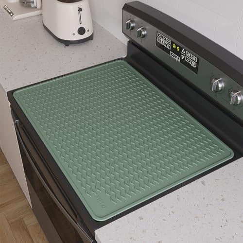 Stove Top Covers for Electric Stove, Food Grade Heavy Duty Silicone Glass Stove Top Cover Protector, Induction Cooktop Protector, Heat Resistant Range Ceramic Stove Top Covers Mat, Oven Cover