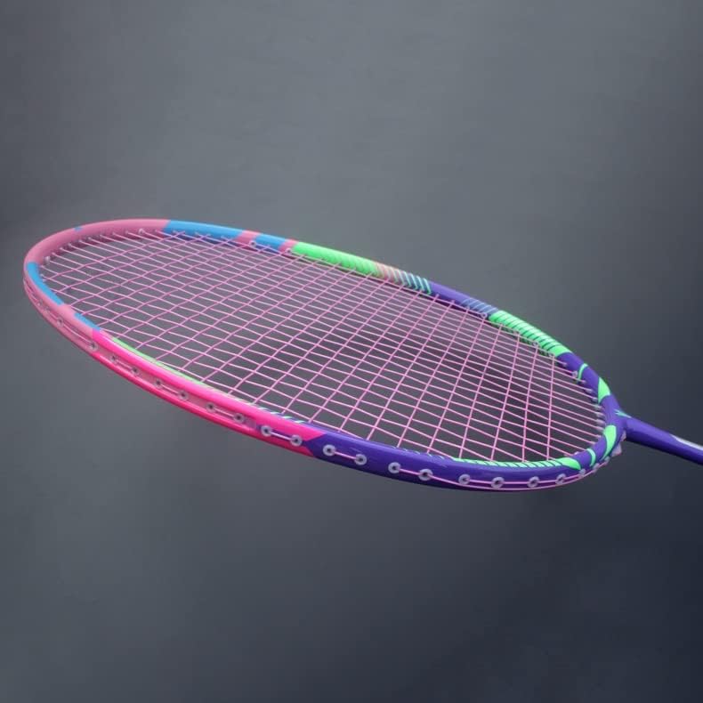 Miniatura 7 de WXBDD Light Weight 8U 65g Carbon Fibe Badminton Rackets with Strings Bags 22-30LBS Professional Racquet Sports for Adult