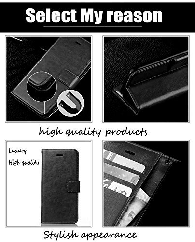 Image of ClickCase for Realme Narzo 20 pro Vintage Series Leather Wallet Flip Case Kick Stand with Magnetic Closure Flip Cover for Realme Narzo 20 pro (Matte Black)