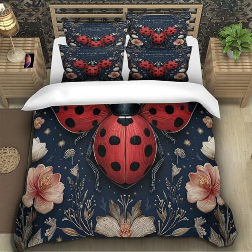 Housse de couette carpe koï anti-acariens douce lit double - 5