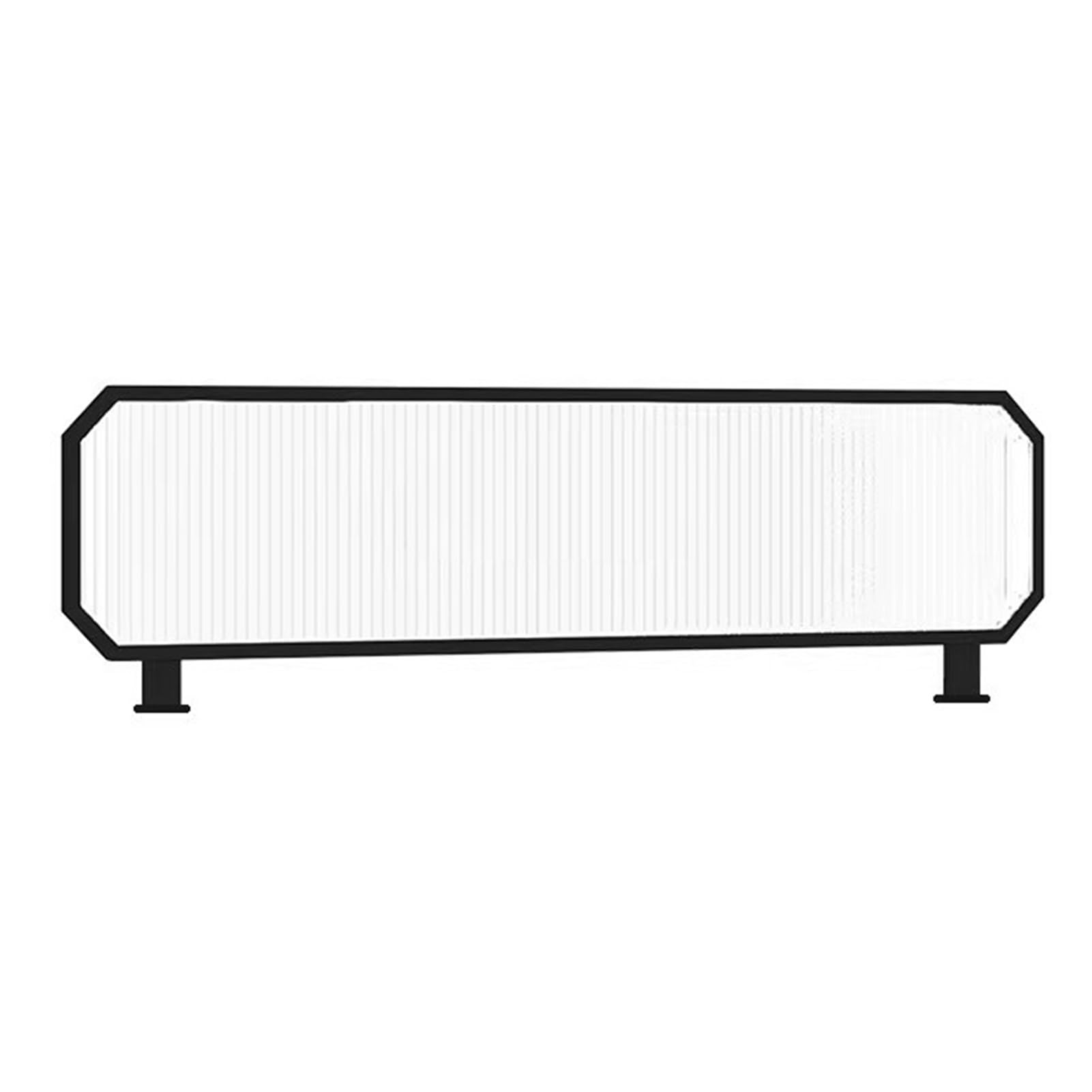 Genérico Mampara de Vidrio con Rayas Negras - Divisor de Comedor de 30 cm de Alto, mampara de privacidad semiprivada para mesas, 120 x 30 cm, Barrera Baja para restaurantes y cafeterías