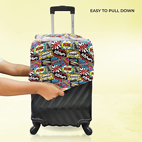 Image of Nasher Miles Polyester 75 (28 Inch) Large Protective Luggage Cover - Boom Design