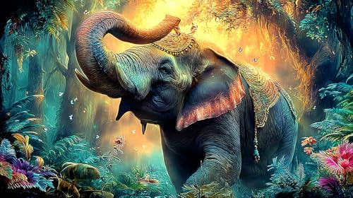 Puzzle creativo de elefante con 1000 piezas, el regalo de arte ideal para adultos